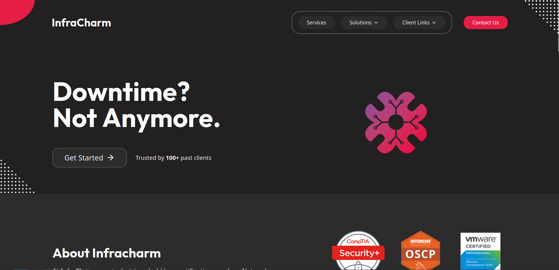 Screenshot of Infracharm