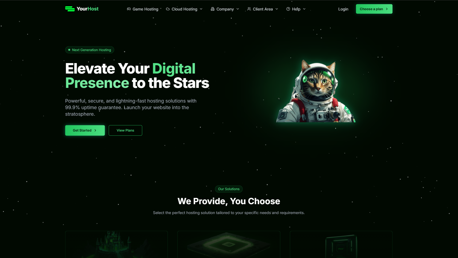 Screenshot of Premium Hosting Template